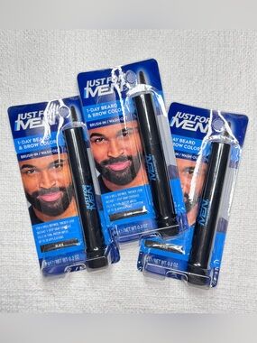 NEW Just For Men 1-Day Beard and Brow Color Black